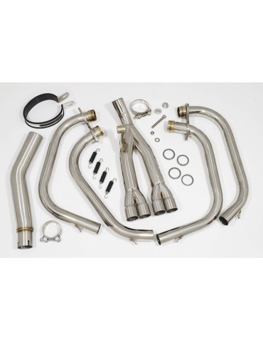 CBF 600 S N 2004 - 2007 (PC38) Ligne complète Silencieux GP Rond Noir Inox 360mm