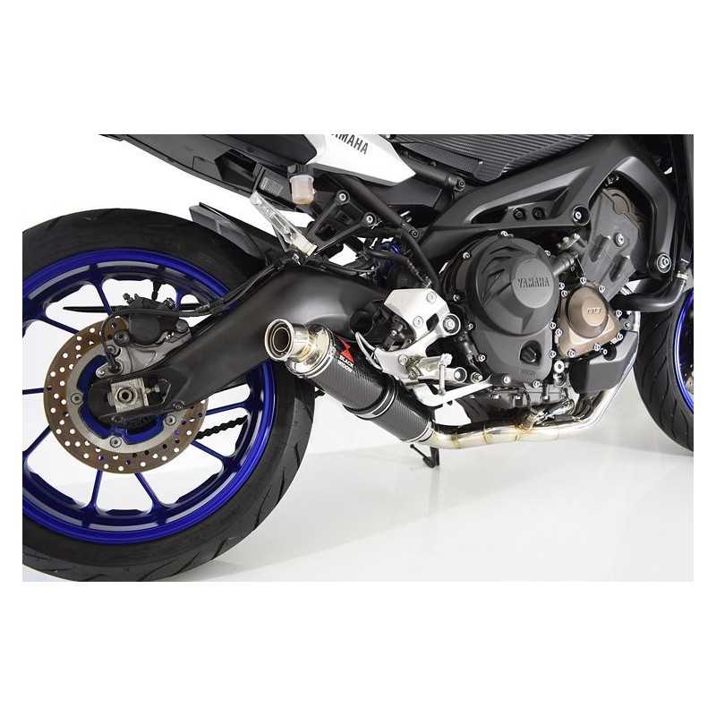 MT09 MT-09 2013-2021 Low Level De-cat Exhaust System with 350mm Round