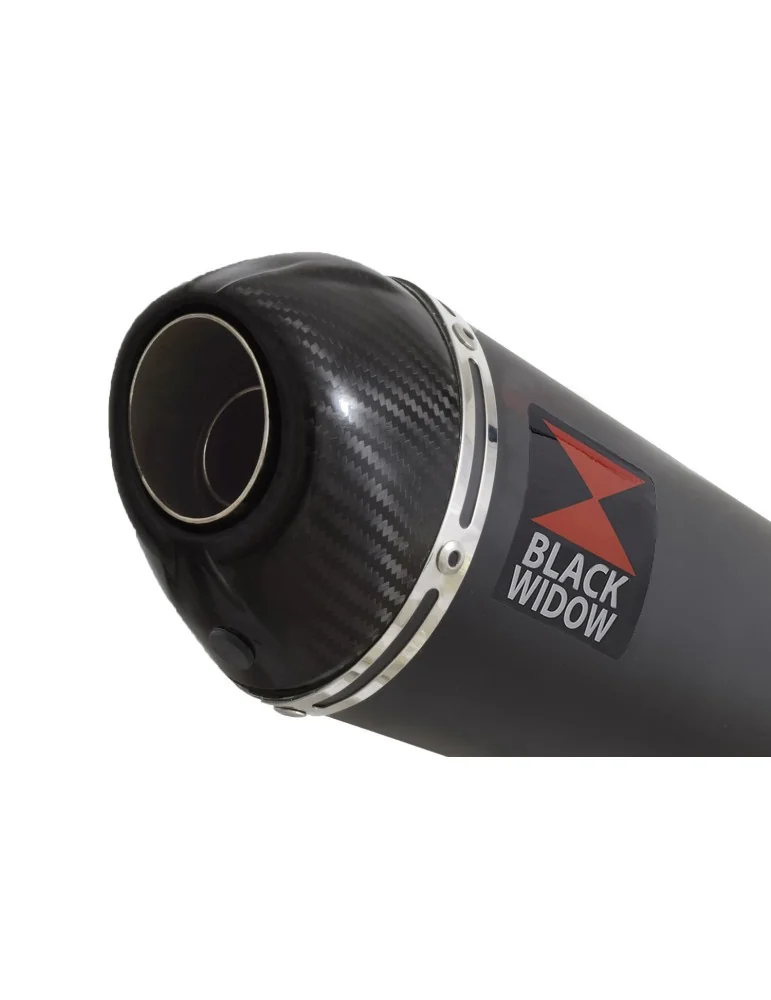 CB600 (PC41) Hornet 07-13 Silencieux & tube de raccord & Et Silencieux Ovale Noir En Inox + Carbone 200mm