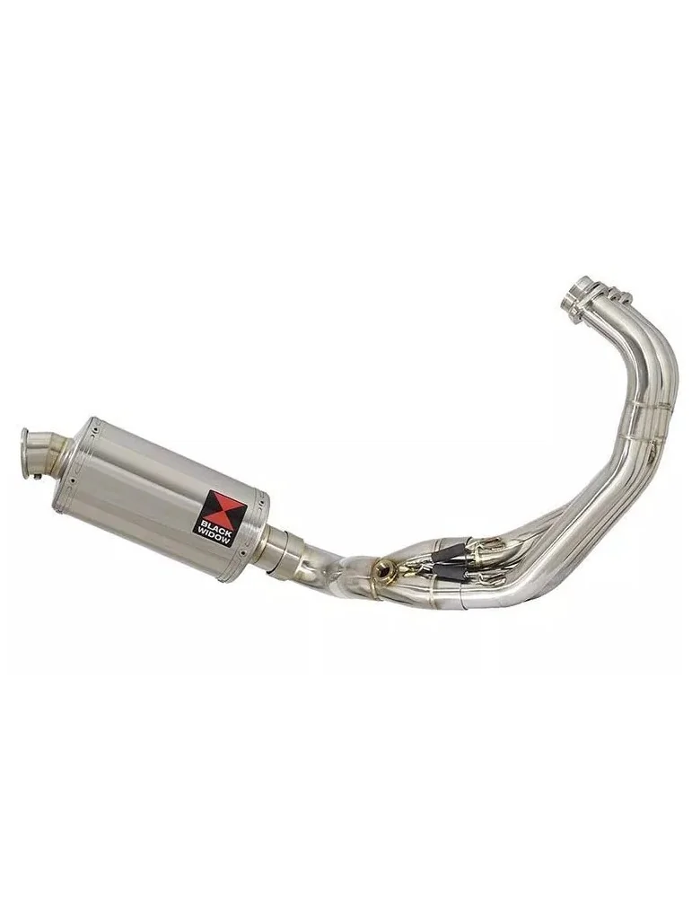 MT09 MT-09 2013-2021 Low Level De-cat Exhaust System with 230mm Oval Stainless Steel Silencer