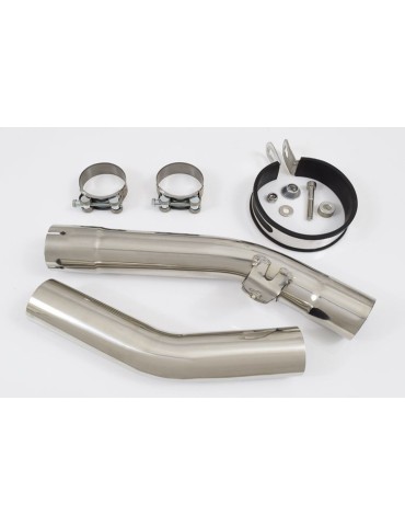 ZX6R ZX-6R 2009/2016 Decata / Kit Tube de raccord & Silencieux Rond En Carbone 200mm