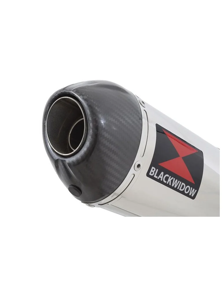 ZX6R ZX-6R 2009/2016 Decata / Tube de raccord & Silencieux Ovale en Inox + Canule en Carbone 200mm