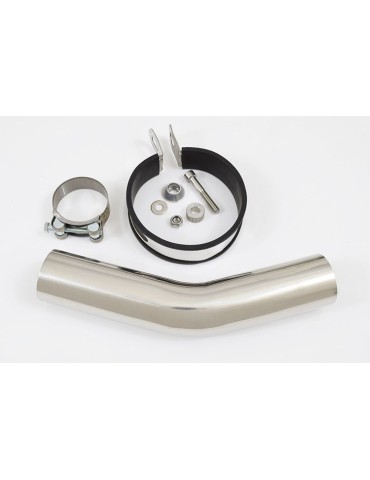ZX6R ZX-6R 2009/2016 Tube de raccord & Silencieux Rond Noir En Inox 300mm