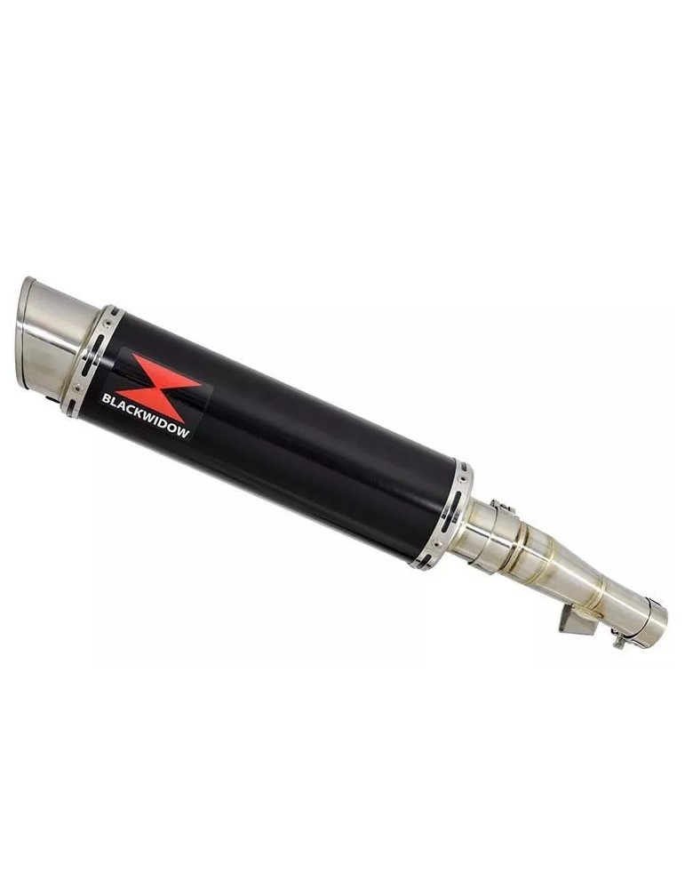 Honda NC 700 S (RC61) 2012-2014 Kit Silencieux: Silencieux Rond GP Style Noir Inox 360mm
