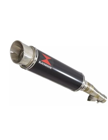 Honda NC 700 S (RC61) 2012-2014 Kit Silencieux: Silencieux Rond GP Style Noir Inox 360mm