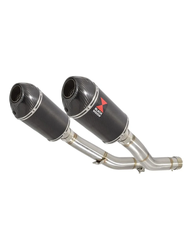 Z1000 ZR1000A 2003 04 05 06 4-2 Silencieux Ovale En Carbone + Canule en Carbone 200mm
