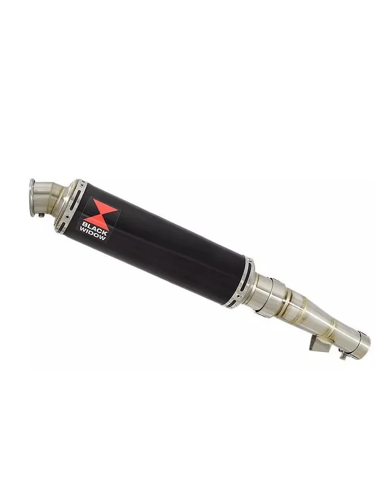 Honda NC 700 S (RC61) 2012-2014 Kit Silencieux: Silencieux Rond Noir Inox 350mm