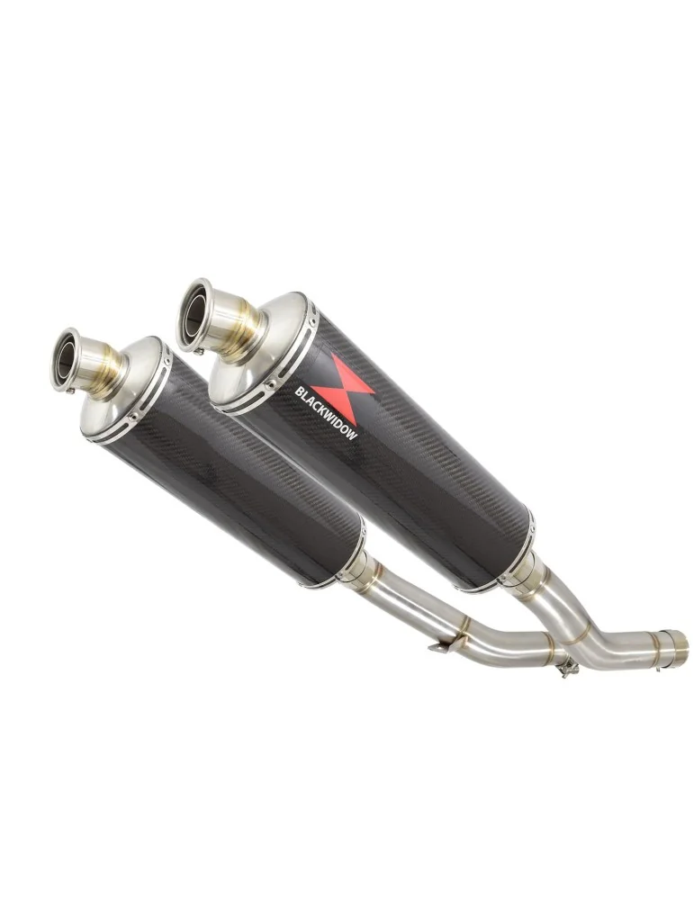 KAWASAKI Z1000 ZR1000A 2003 04 05 06 4-2 Exhaust Silencieuxs Ovale En Carbone 400mm