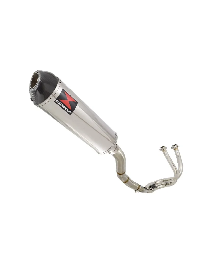 Ninja 650 2017 Decata Passage Haut Ligne complète + Silencieux Ovale en Inox & Canule en Carbone 400mm