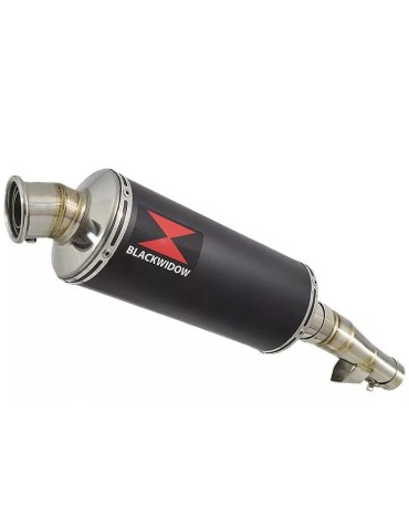 Honda NC 700 S (RC61) 2012-2014 Kit Silencieux : Silencieux Rond Noir Inox 300mm