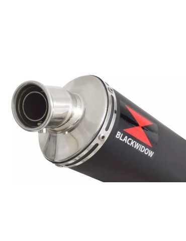Honda NC 700 S (RC61) 2012-2014 Kit Silencieux : Silencieux Rond Noir Inox 300mm