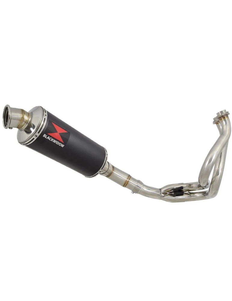 Ninja 650 2017 Decata Passage Bas Ligne complète + Silencieux Rond Noir en Inox 300mm