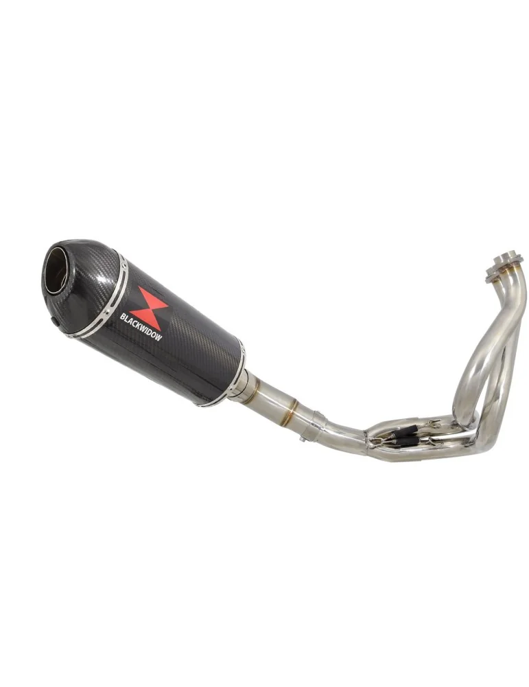 Kawasaki Z-650 2017 - 2021 Decata Passage Bas Ligne complète + Silencieux Ovale En Carbone + Canule en Carbone 300mm