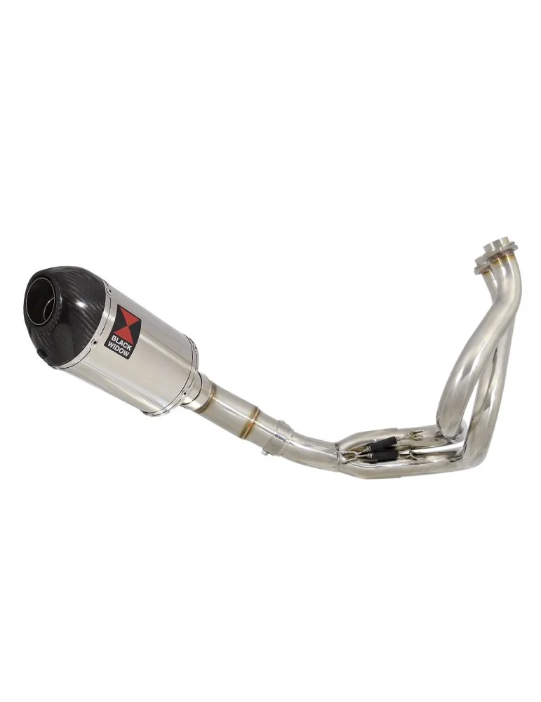 Kawasaki Z-650 2017 - 2021 Decata Passage Bas Ligne complète + Silencieux Ovale en Inox & Canule en Carbone 200mm