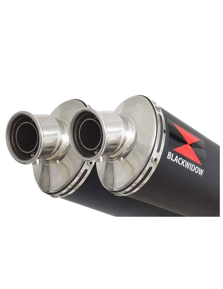 KAWASAKI Z1000 ZR1000A 2003 04 05 06 4-2 Silencieux Ovale Noir En Inox 300mm