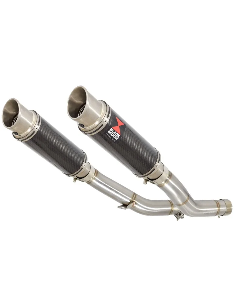 KAWASAKI Z1000 ZR1000A 2003 04 05 06 4-2 Silencieux Rond En Carbone + Canule en Titane 230mm