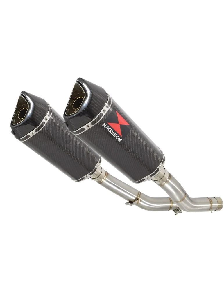 KAWASAKI Z1000 ZR1000A 2003 04 05 06 4-2 Silencieux Hexagonale En Carbone + Canule en Carbone 300mm