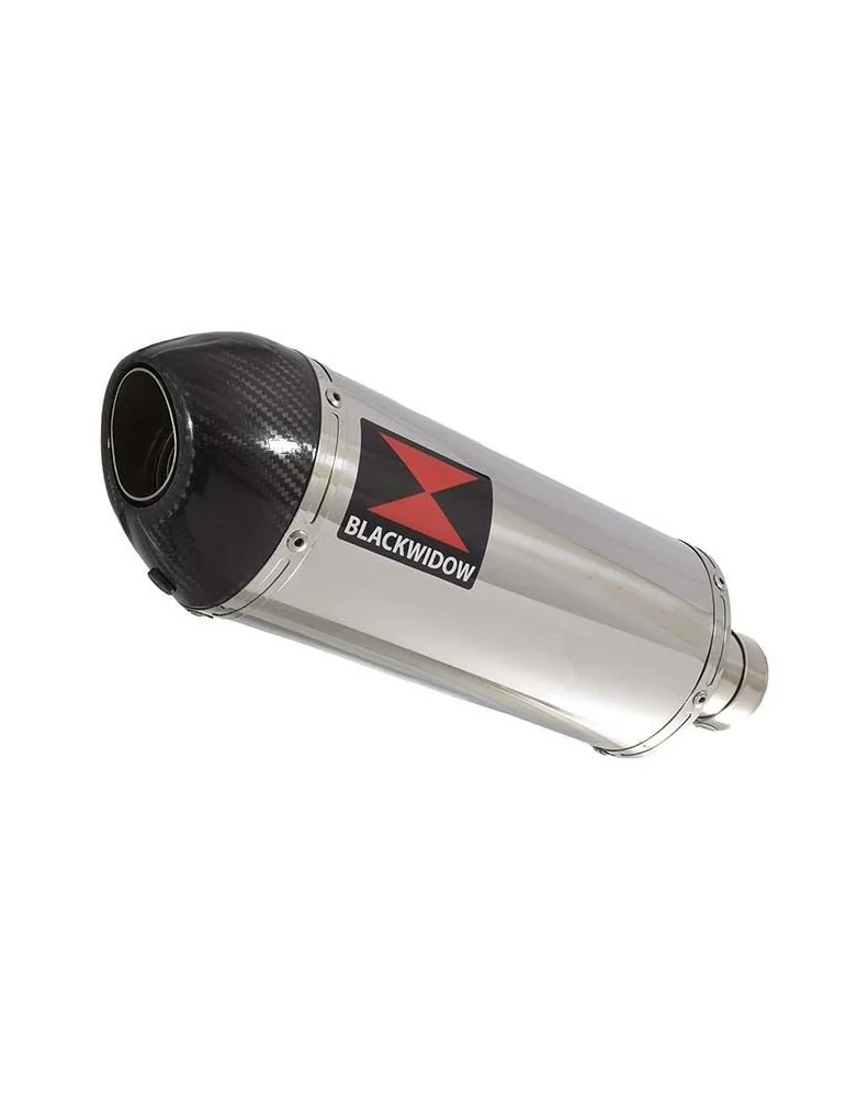 Z750 ZR750 Z750S 04 05 06 Tube de raccord et Silencieux Ovale En Inox + Canule En Carbone 300mm
