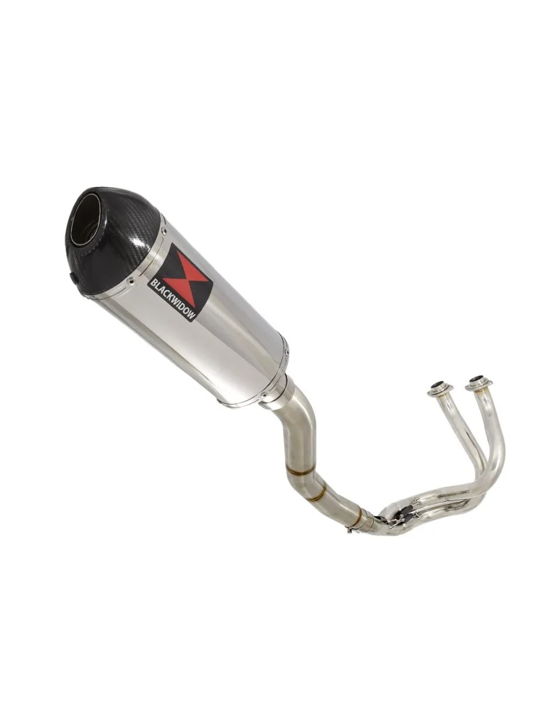 Ninja 650 2017 Decata Passage Haut Ligne complète + Silencieux Ovale en Inox & Canule en Carbone 300mm