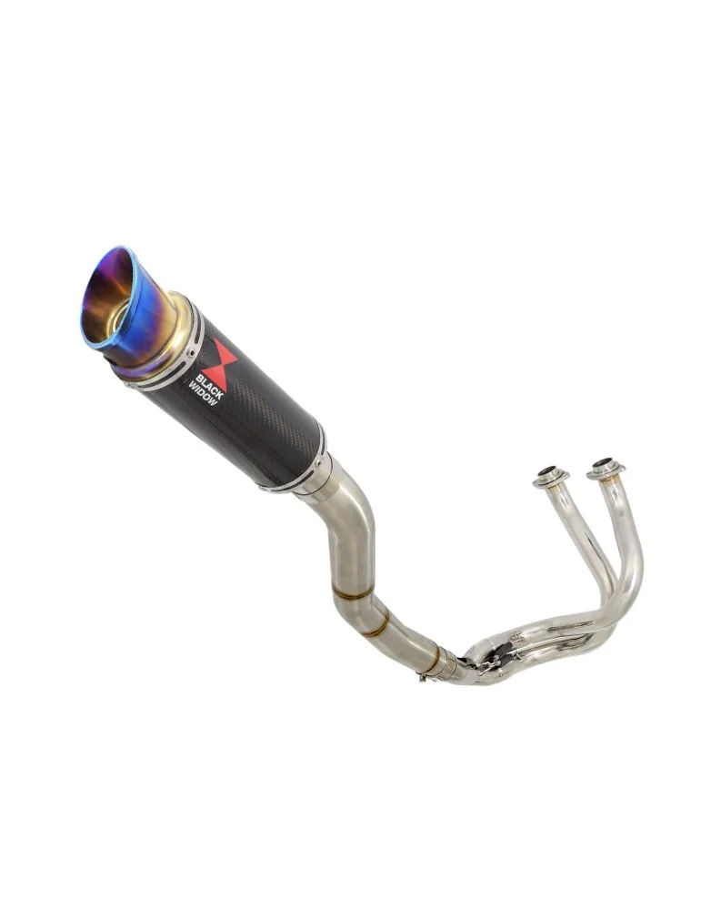Ninja 650 2017 Decata Passage Haut Ligne complète + Silencieux GP Rond En Carbone + Canule en Inox Anodisé 230mm