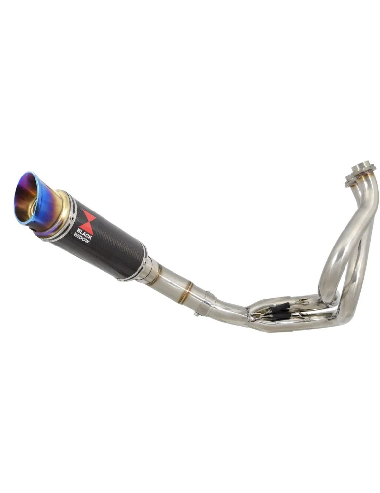 Ninja 650 2017 Decata Passage Bas Ligne complète + Silencieux GP Rond En Carbone + Canule en Inox Anodisé 230mm