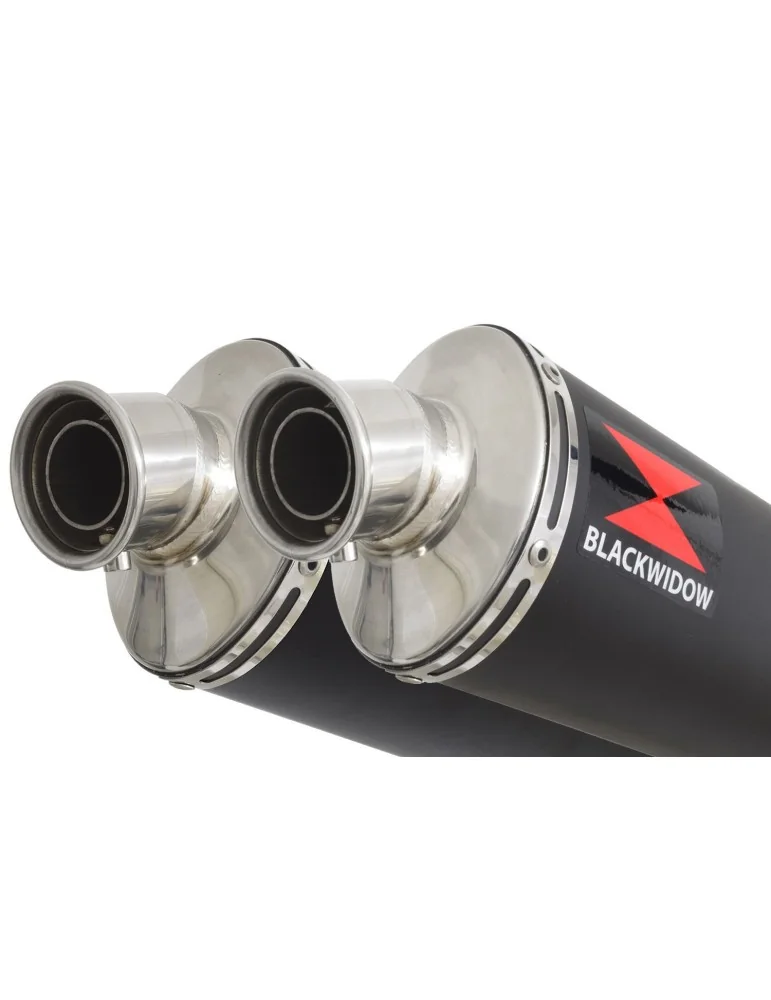 Z1000 2010-2017 4-2 Decata Ligne complète / Silencieux Ovale Noir en Inox 400mm