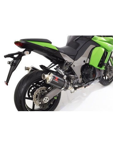 Z1000 2010-2017 4-2 Decata Ligne complète / Silencieux Ovale En Carbone & Canule En Inox 300mm