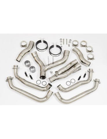 Z1000 2010-2017 4-2 Decata Ligne complète / Silencieux Ovale Noir en Inox 300mm