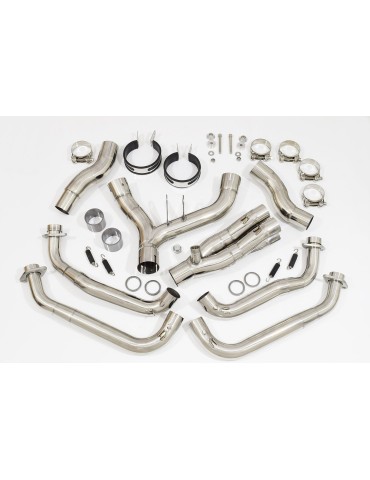 Z1000 2010-2017 4-2 Decata Ligne complète / Silencieux GP Rond En Carbone & Canule en Inox 230mm
