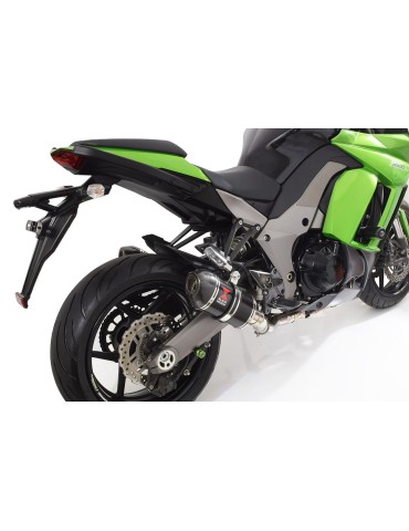 Z1000 2010-2017 4-2 Decata Ligne complète / Silencieux Ovale Noir en Inox & Canule En Carbone 200mm