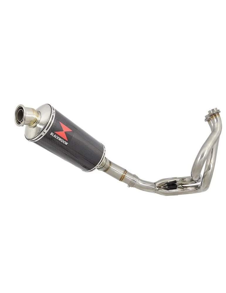 KLE 650 VERSYS 2007-2014 De Cat Ligne complètes + Ovale En Carbone Silencieux 300mm