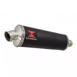 Ovale Noir En Inox Silencieux 400mm