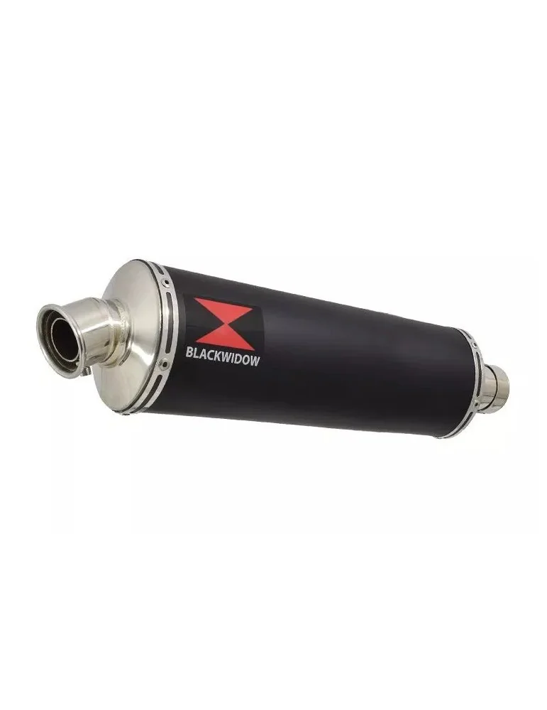  Ovale Noir En Inox Silencieux 400mm