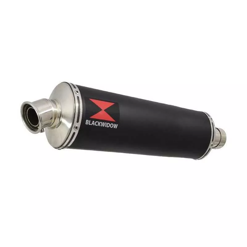  Ovale Noir En Inox Silencieux 400mm