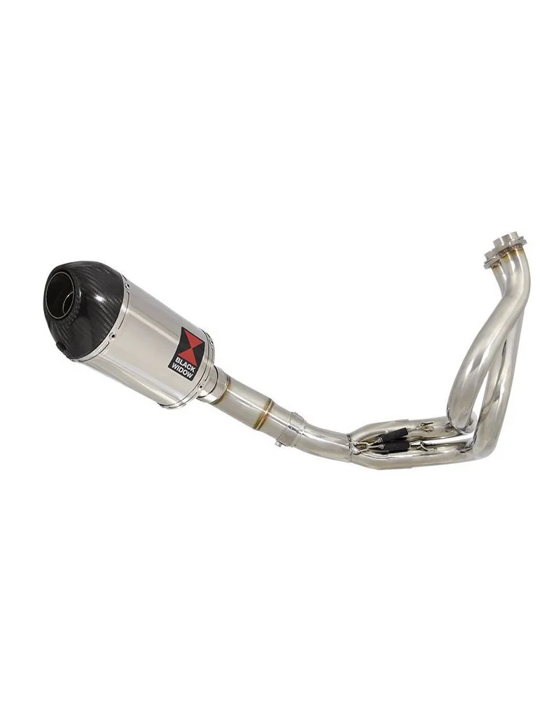 KLE 650 VERSYS 2007-2014 De Cat Ligne complètes + Ovale Silencieux En Inox + En Carbone Tip 200mm