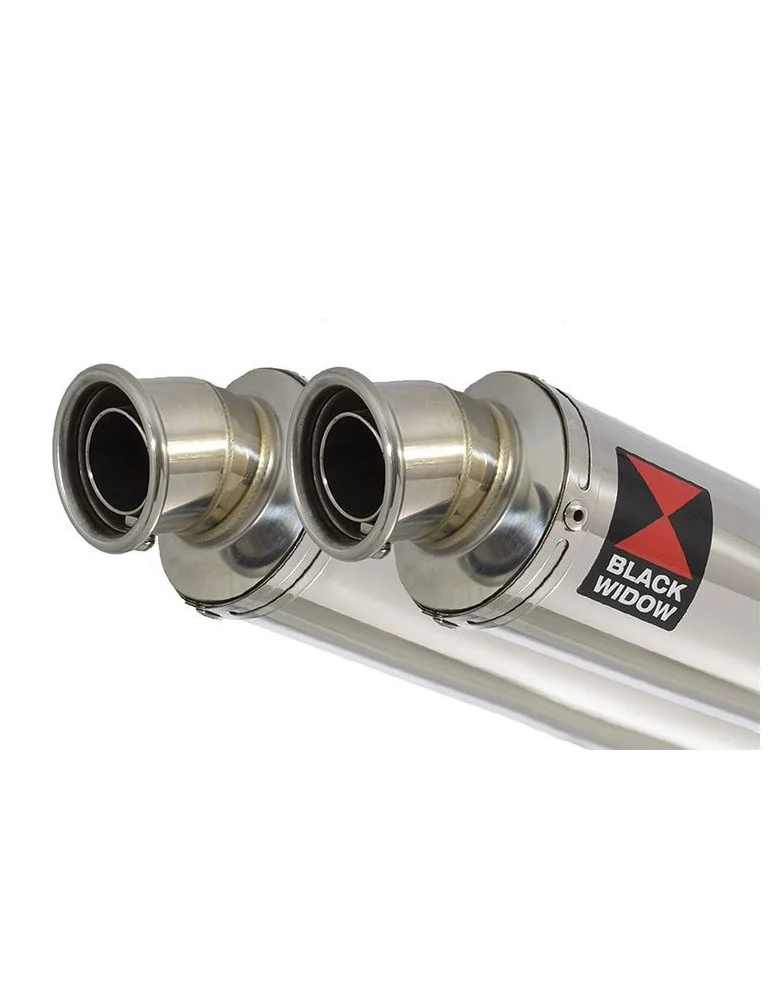 GPZ 500 S (EX500) 2-2 Exhaust Silencieux Kit & Rond Silencieux En Inox 350mm