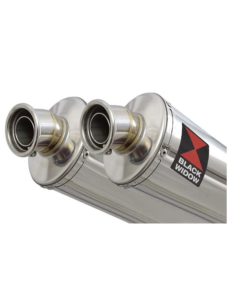GPZ 500 S (EX500) 2-2 Silencieux Kit & Silencieux Ovale En Inox 230mm