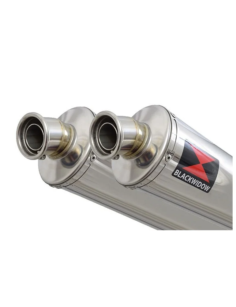 GPZ 500 (EX500) 2-2 Silencieux kit & Silencieux Ovale En Inox 400mm