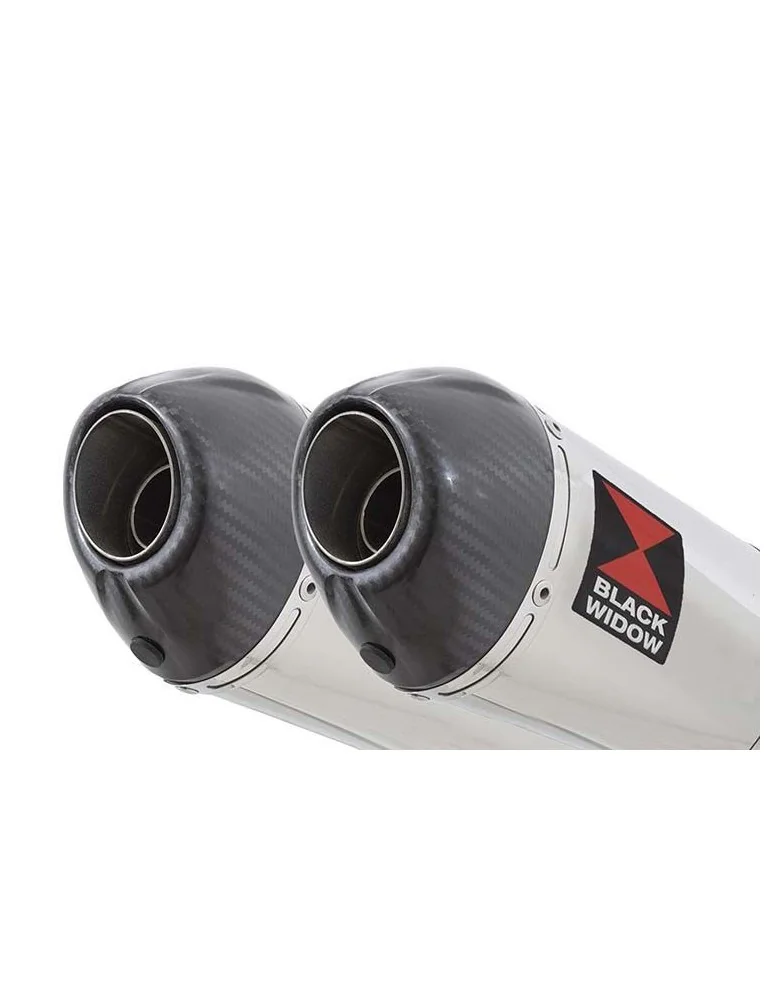 KAWASAKI GPZ1100 GPZ 1100 4-2 Ligne complète & Silencieux Ovale En Inox + Canule en Carbone 200mm