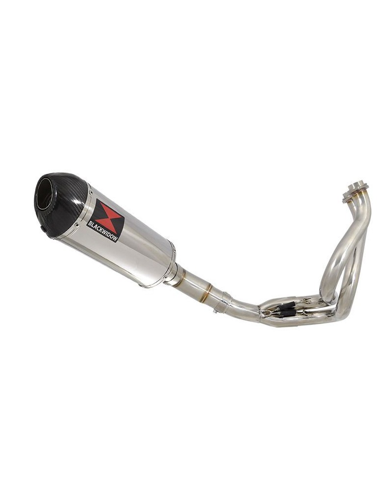 Kawasaki ER-6N ER-6F ER650 2005-2011 Passage Bas Decata Ligne complète + Silencieux Ovale En Inox +  Carbone 300mm