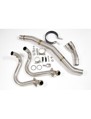 Kawasaki ER-6N ER-6F ER650 2005-2011 Passage Haut Decata Ligne complète + Silencieux Rond En Inox 400mm