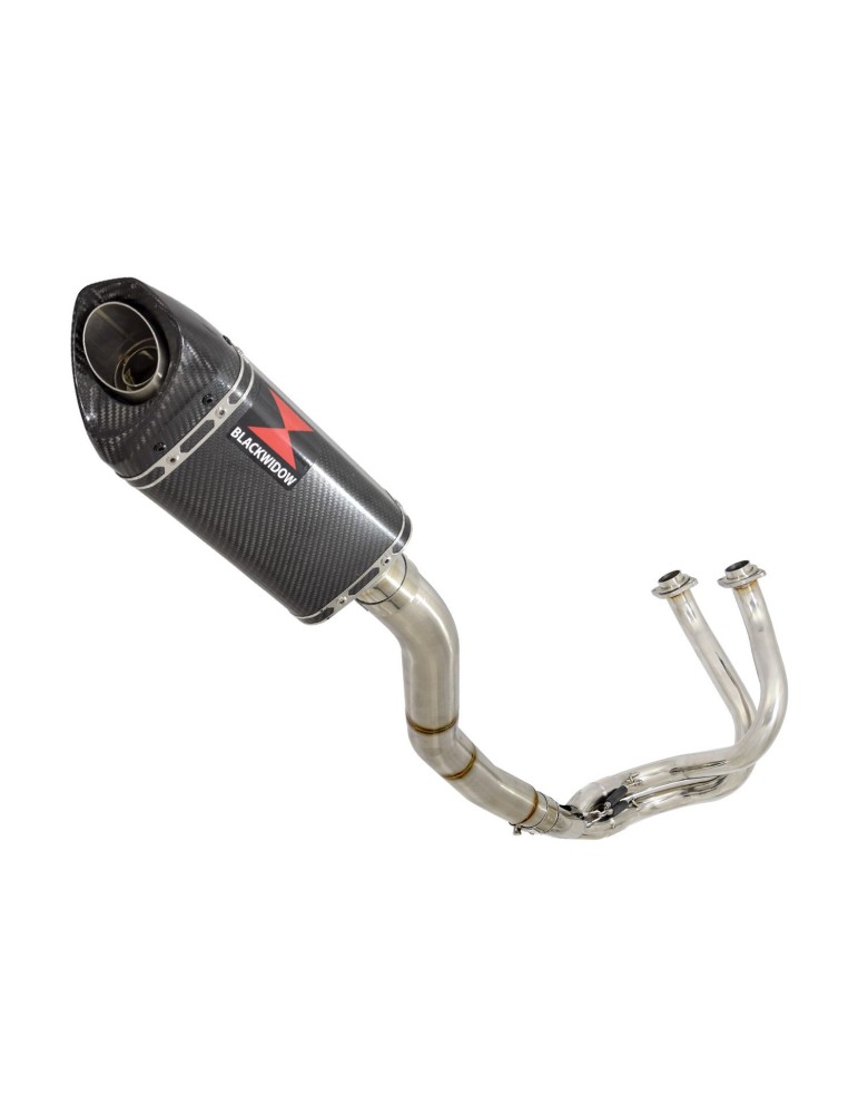Kawasaki ER-6N ER-6F ER650 2005-2011 Passage Haut Decata Ligne complète + Silencieux Tri Ovale En Carbone 250mm