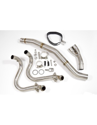 Kawasaki ER-6N ER-6F ER650 2005-2011 Passage Haut Decata Ligne complète + Silencieux Tri Ovale En Carbone 250mm