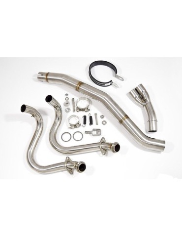 Kawasaki ER-6N ER-6F ER650 2005-2011 Passage Haut Decata Ligne complète + Silencieux Ovale en Carbone + Carbone 400mm