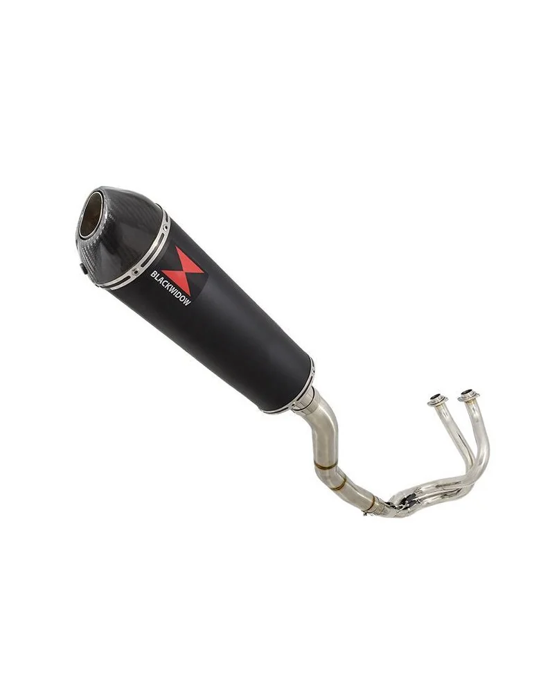 Kawasaki ER-6N ER-6F ER650 2005-2011 Passage Haut Decata Ligne complète + Silencieux Ovale Noir En Inox + Carbone