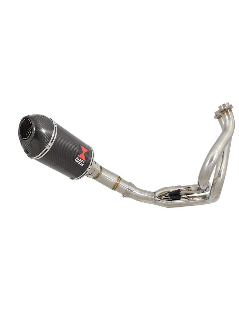 Kawasaki ER-6N ER-6F ER650 2005-2011 Passage Bas Decata Ligne complète + Silencieux Ovale Carbone + Carbone 200mm