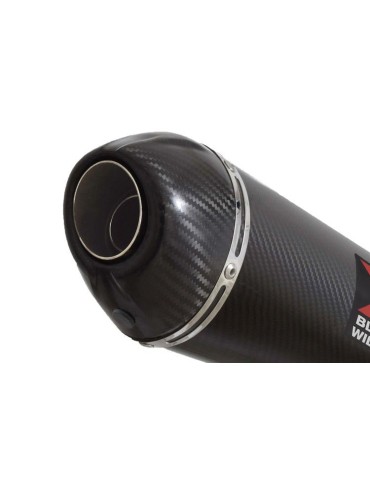 Kawasaki ER-6N ER-6F ER650 2005-2011 Passage Bas Decata Ligne complète + Silencieux Ovale Carbone + Carbone 200mm