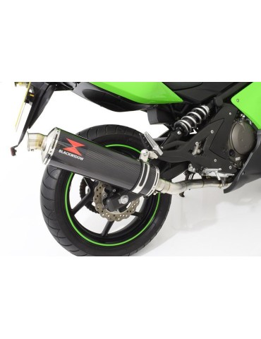 Kawasaki ER-6N ER-6F ER650 2005-2011 Passage Haut Decata Ligne complète + Silencieux Ovale En Carbone 400mm