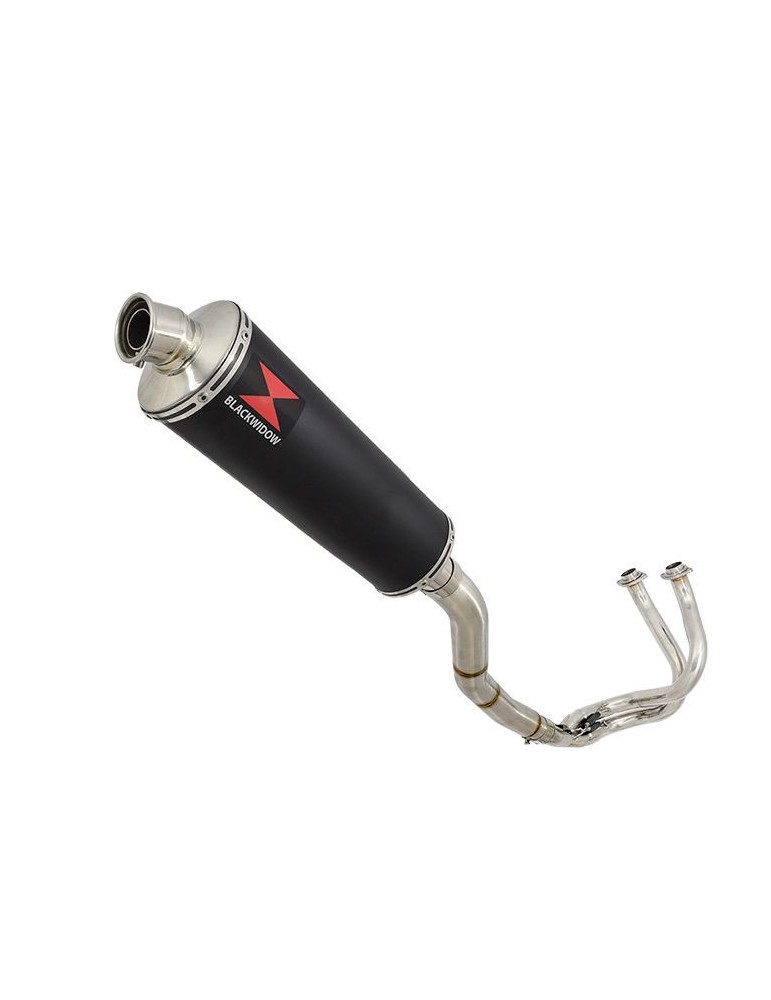 Kawasaki ER-6N ER-6F ER650 2005-2011 Passage Haut Decata Ligne complète + Silencieux Ovale Noir En Inox 400mm
