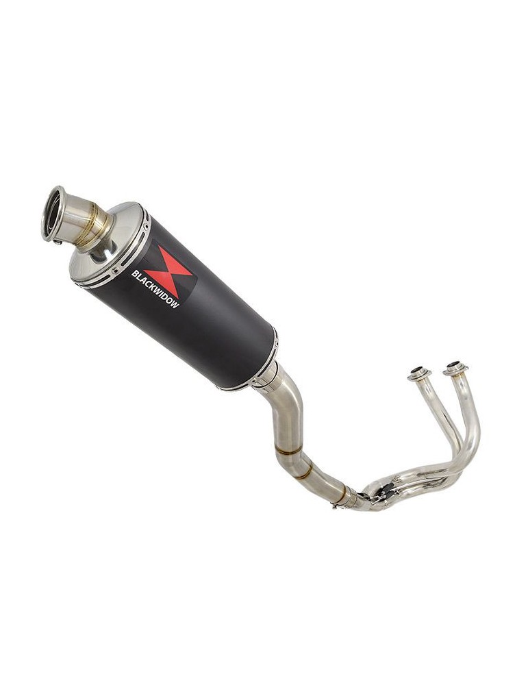 Kawasaki ER-6N ER-6F ER650 2005-2011 Passage Haut Decata Ligne complète + Silencieux Rond Noir En Inox 300mm
